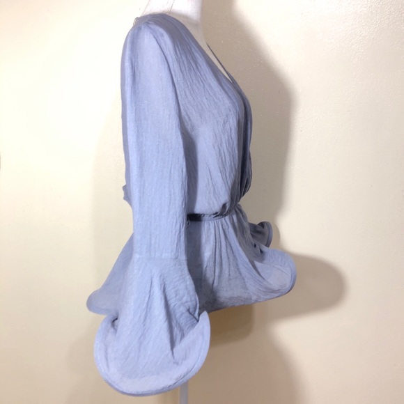 Why Dress Sheer Large Ruffle Peplum Top - Picture 2 of 5